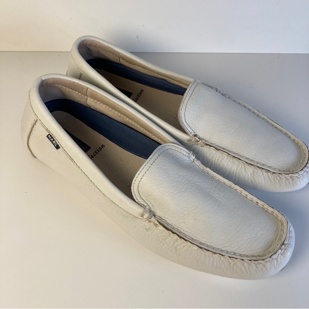 White Leather driving moccasin EU 39